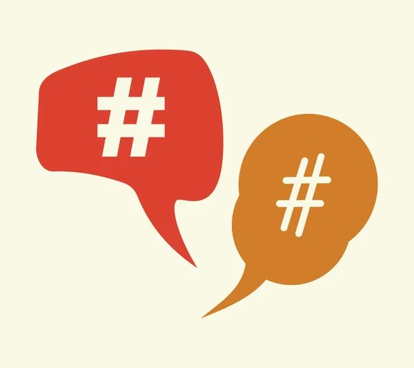 Ícone vetorial de hashtag —  Vetores de Stock