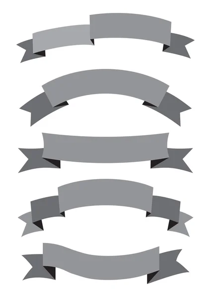 Ensemble bannière et ruban — Image vectorielle