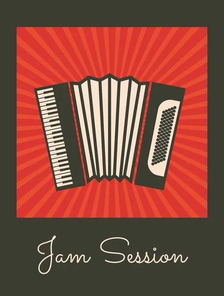 Vecteur d'accordéon — Image vectorielle