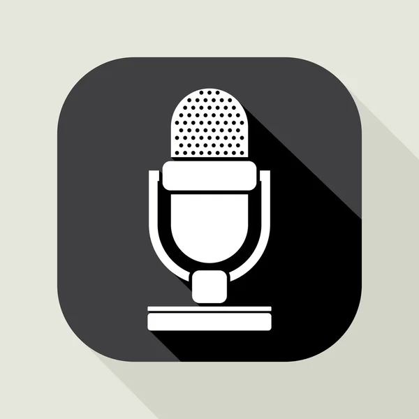 Retro microphone icon — Stock Vector