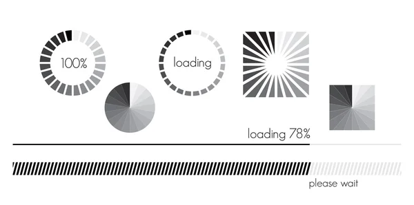 Zestaw pasek ładowania — Wektor stockowy