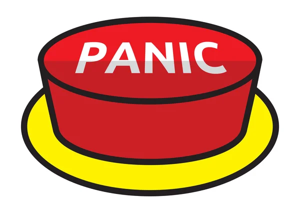 O botão Pânico — Vetor de Stock