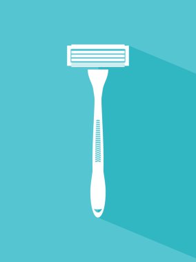 Tıraş jilet düz vektör simgesi