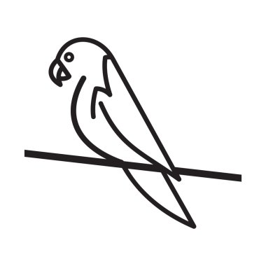 Papağan basit vektör simgesi