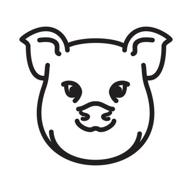 Domuz vektör simgesi