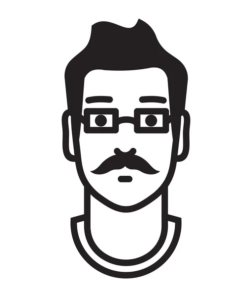 Man Avatar overzicht vector pictogram — Stockvector