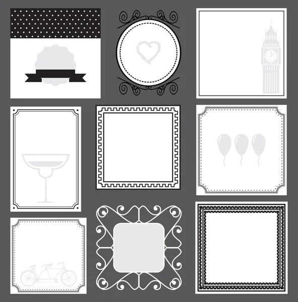 Vintage frame vector set — Stock Vector