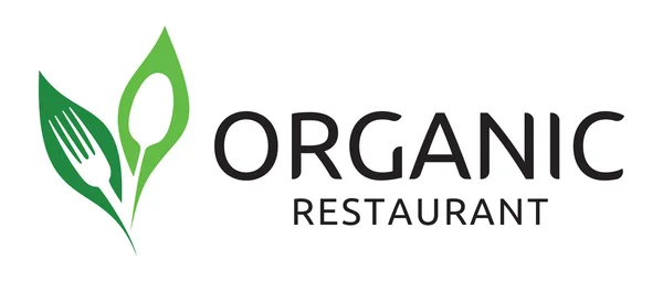 Símbolo vetorial restaurante orgânico —  Vetores de Stock