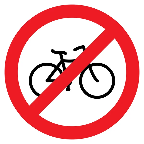 Signo sin bicicleta — Vector de stock