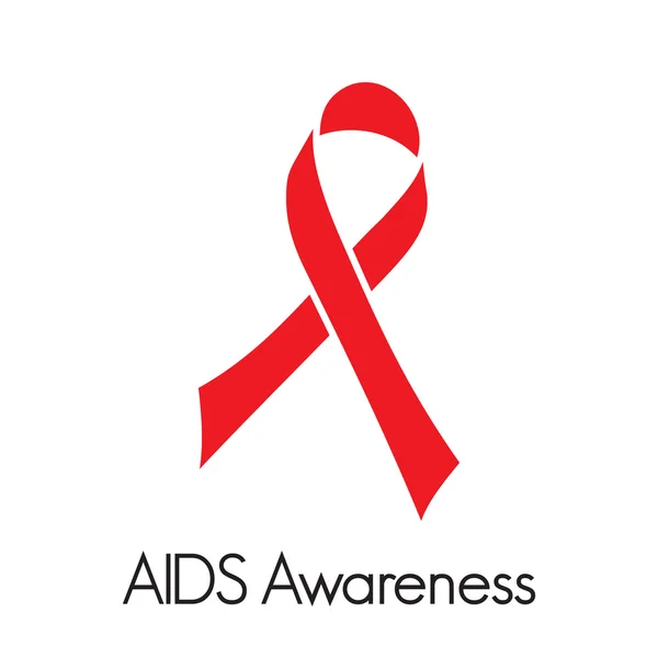 Aids awareness ribbon — Stock Vector