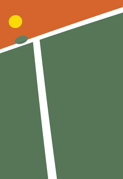Court de tennis balle point — Image vectorielle