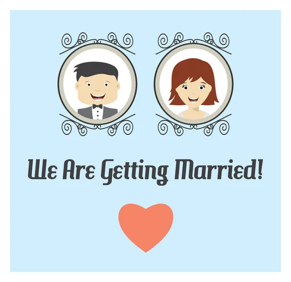 We are getting married vector card — Stock Vector