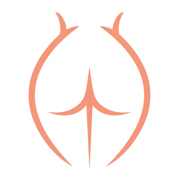 Skiss av kvinna naken kropp — Stock vektor