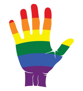 El boyalı LGBT bayrak
