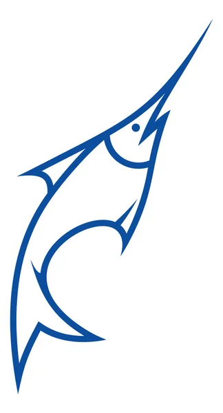 Epée poisson vecteur icône — Image vectorielle