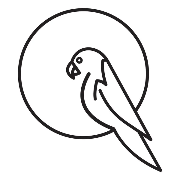Icône vectorielle simple perroquet — Image vectorielle