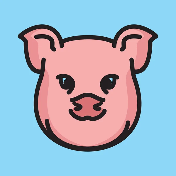 Pig vector icon — Stock Vector