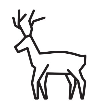 Noel Ren geyiği basit vektör simgesi