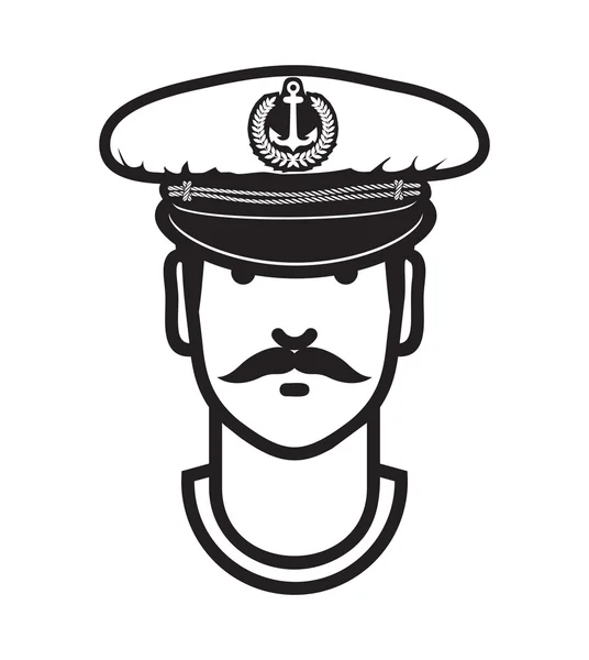 Icône vectorielle avatar capitaine — Image vectorielle