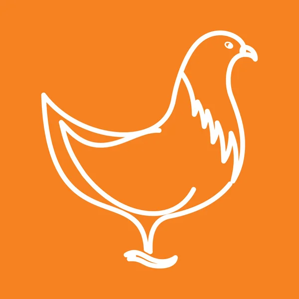 Vector de pollo Ilustración — Vector de stock