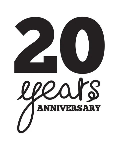 20 ans anniversaire — Image vectorielle