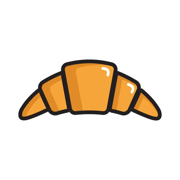 Croissant vector icono — Vector de stock