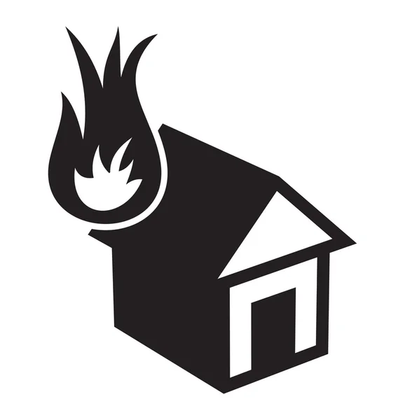 Home fire icon — Stock Vector