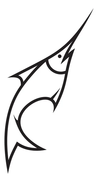 Sword fish vector icon — Stock Vector