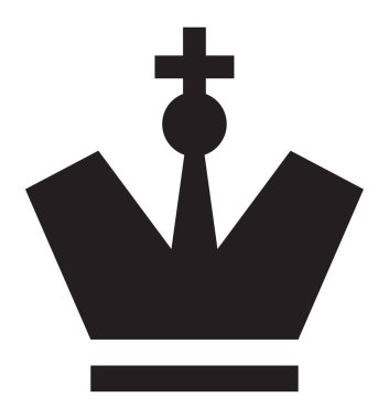 Beyaz arkaplanda tacın vektör illüstrasyonu