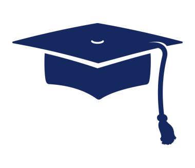 Mezuniyet şapkasının vektör illüstrasyonu