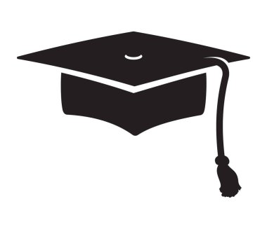 Mezuniyet şapkasının vektör illüstrasyonu