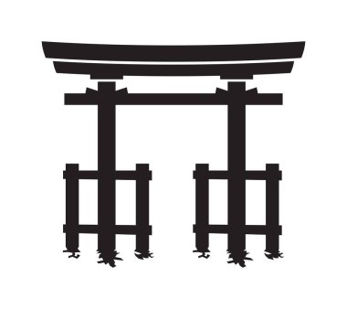Japon torii kapısının vektör illüstrasyonu