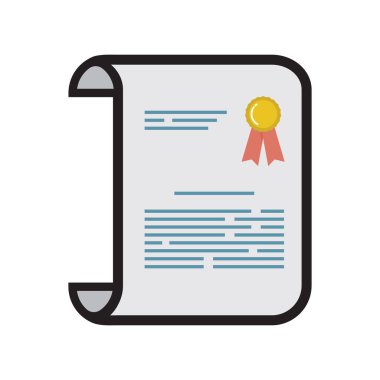 Diploma sertifikasının vektör illüstrasyonu