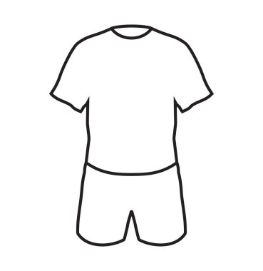 Futbol giysisinin vektör illüstrasyonu