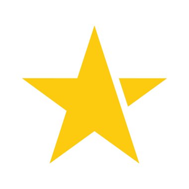 Altın yıldızın vektör çizimi