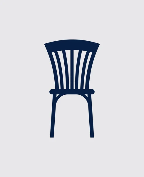 ヴィンテージ木製椅子シルエットのベクトルイラスト — ストックベクタ
