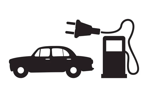 Vectorillustratie Van Het Concept Van Het Elektrische Voertuig — Stockvector