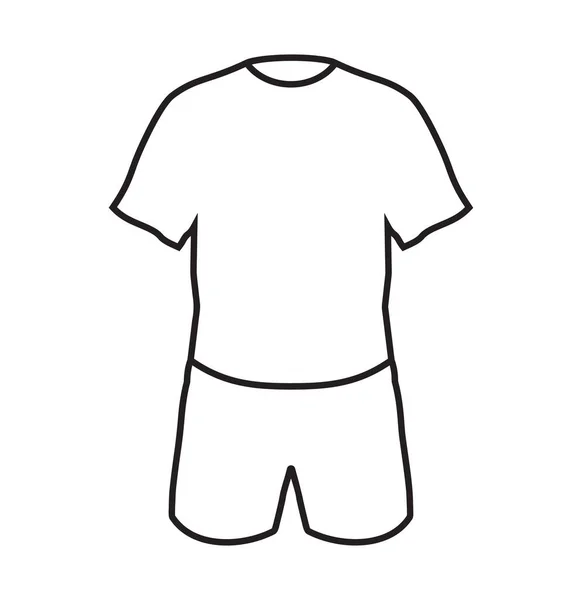 Ilustración Vectorial Ropa Fútbol — Vector de stock