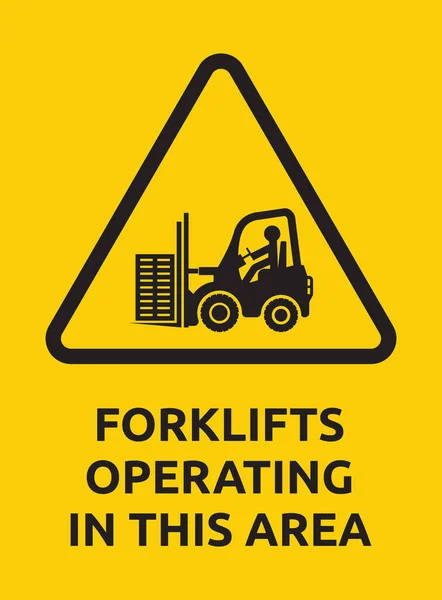 Forklift Işletim Alanı Işaretinin Vektör Çizimi — Stok Vektör