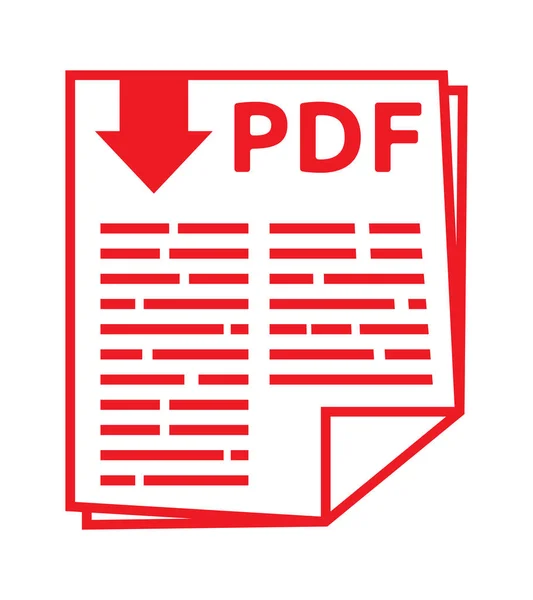 Векторная Иллюстрация Значка Загрузки Pdf — стоковый вектор