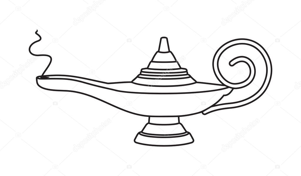 Vector illustration of the Arabic lamp