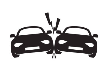 Araba kazasının vektör illüstrasyonu