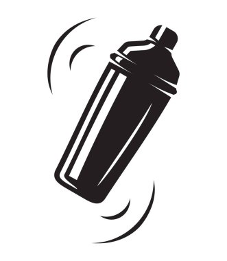 Kokteyl karıştırıcısının vektör illüstrasyonu