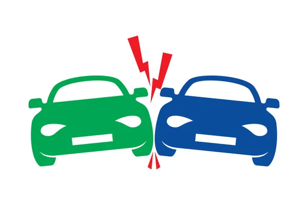 Ilustración Vectorial Del Accidente Automovilístico — Archivo Imágenes Vectoriales