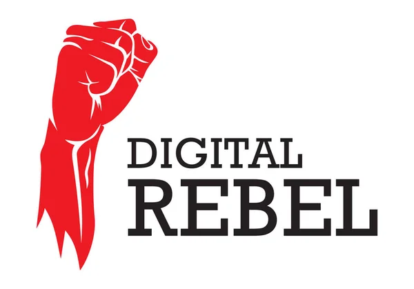 Ilustración Vectorial Del Concepto Rebelde Digital — Archivo Imágenes Vectoriales