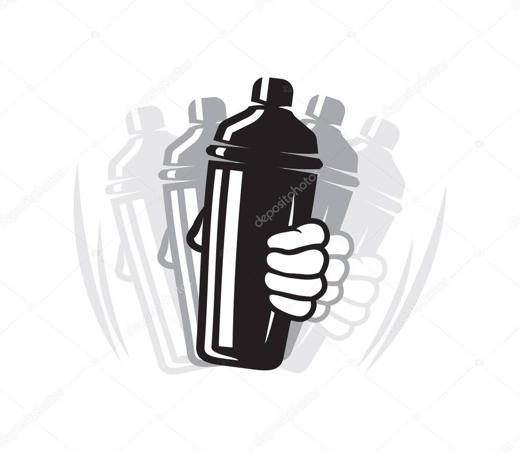 Vector illustration of the cocktail shaker