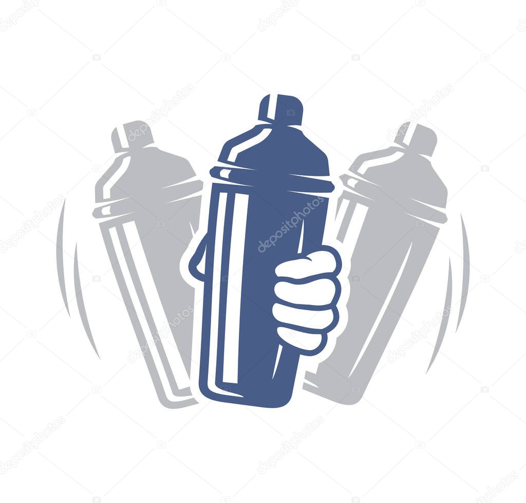Vector illustration of the cocktail shaker