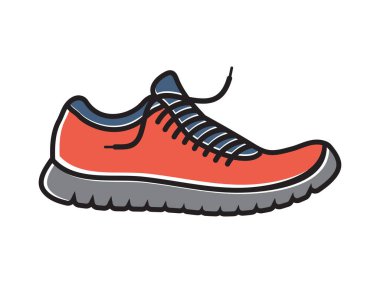 Spor ayakkabısının vektör çizimi