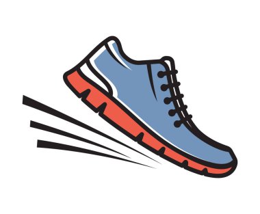 Spor ayakkabısının vektör çizimi