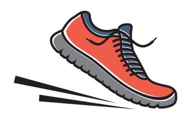 Spor ayakkabısının vektör çizimi